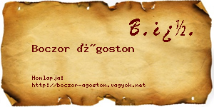 Boczor Ágoston névjegykártya